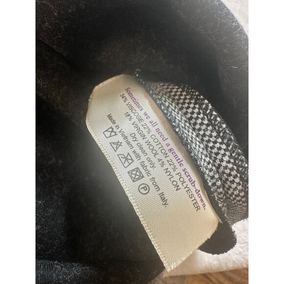 MM Lafleur Sheath Dress Wool Blend Grey EUC Career Wear Chevron Size 6 - Picture 5 of 7